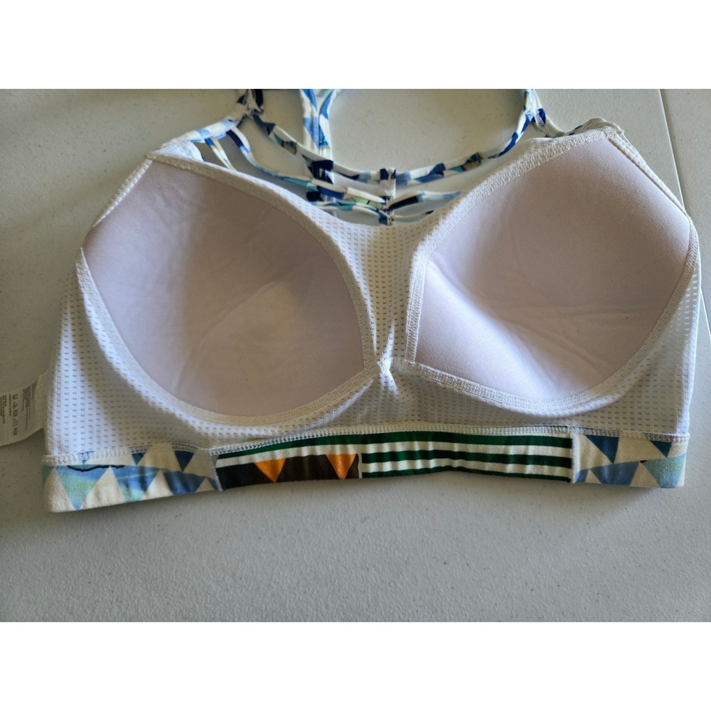 Prana Womens Strappy Sports Bra Tropical Print Large Riestling Yoga - Picture 4 of 7